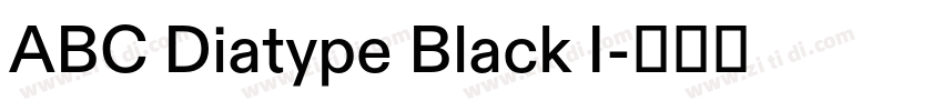 ABC Diatype Black I字体转换